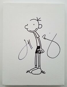 233x300 Jeff Kinney Original Sketch Signed Art Drawing Diary - Diary Drawing