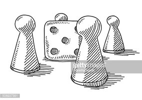 285x200 game pieces dice drawing stock vectors - Dice Drawing