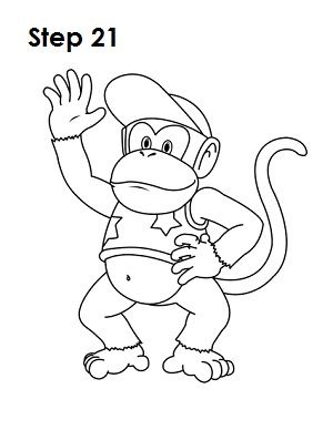 300x388 how to draw diddy kong mark in diddy kong, drawings - Diddy Kong Drawing