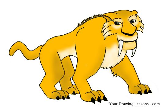 550x365 How To Draw Diego From Ice Age Your Drawing Lessons - Diego Drawing