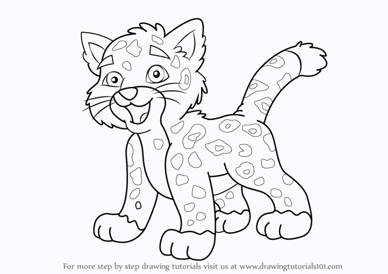 800x565 Learn How To Draw Baby Jaguar From Go, Diego, Go! - Diego Drawing