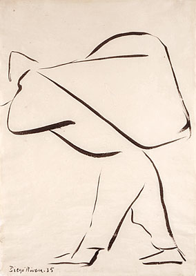 284x400 man with bundle mary anne martin fine art - Diego Rivera Drawings