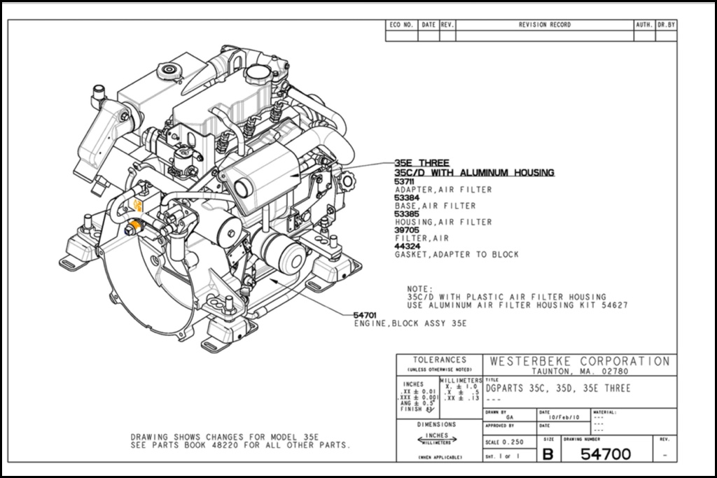 1024x683 Westerbeke Three Marine Diesel Engine Drawing - Diesel Engine Drawing