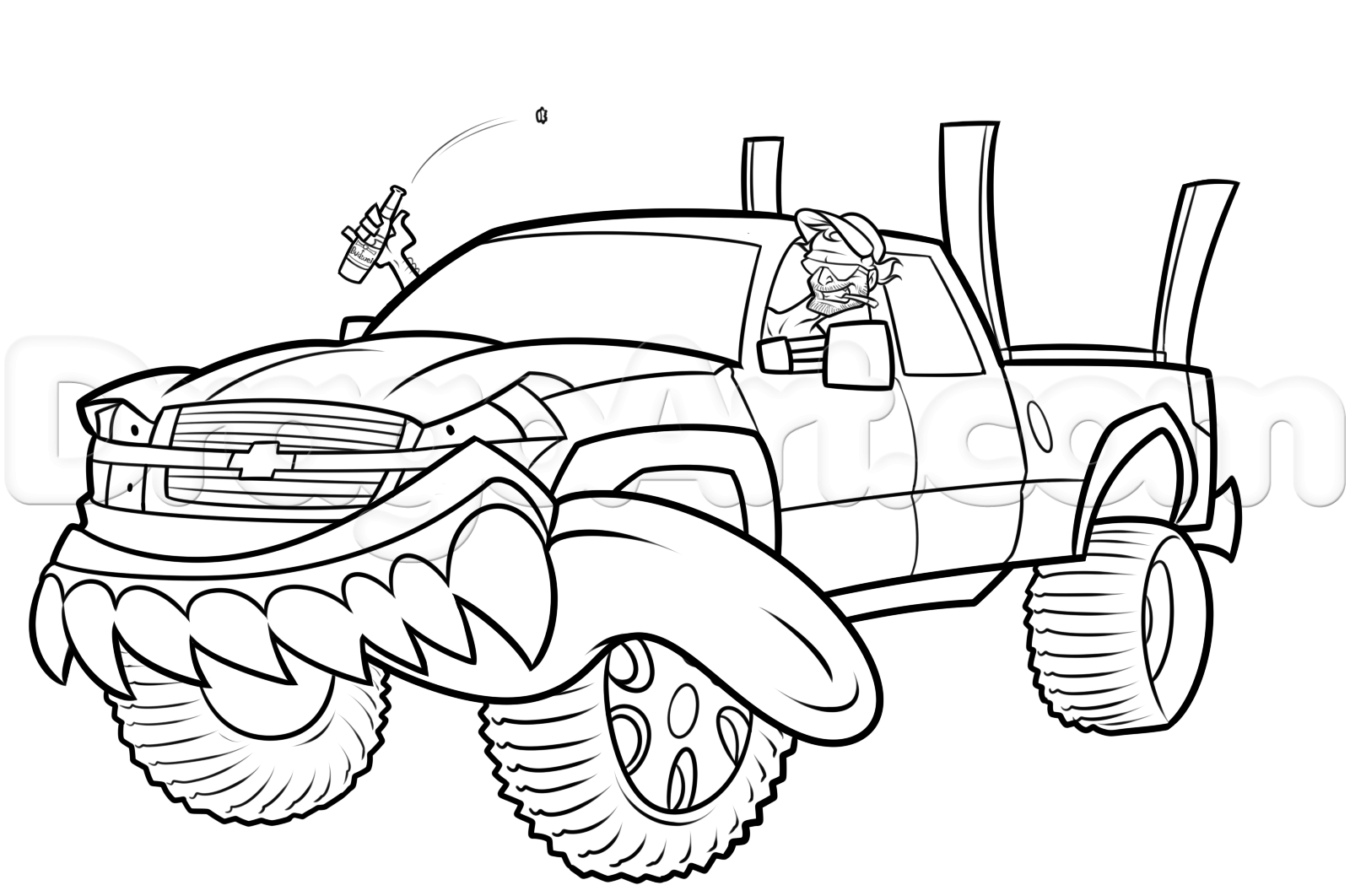 Diesel Truck Drawings at PaintingValley.com | Explore collection of