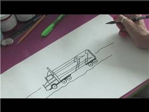 480x360 how to draw cars how to draw diesel trucks - Diesel Truck Drawings