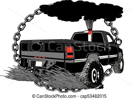 450x320 Pulling Truck For Canstock - Diesel Truck Drawings
