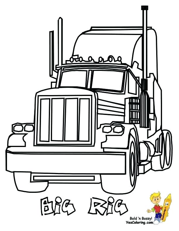 612x792 Fire Trucks Coloring Pages - Diesel Truck Drawings