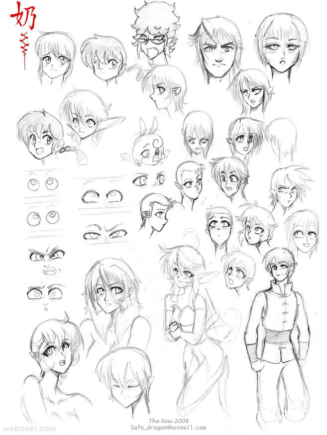657x873 How To Draw Anime Tutorial With Beautiful Anime Character Drawings - Different Anime Drawing Styles