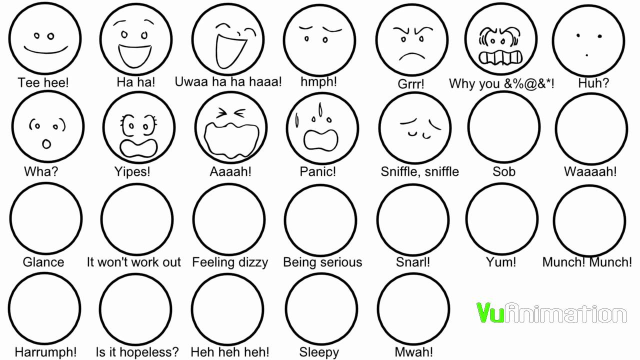 1280x720 How To Draw Cartoon Facial Expressions - Different Facial Expressions Drawing