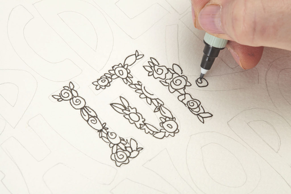 1024x683 super easy hand lettering techniques with an artful spin - Different Lettering Styles For Drawing