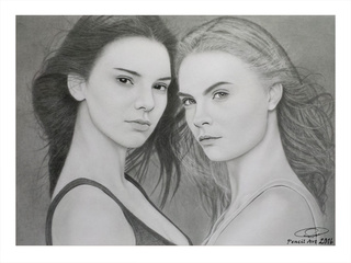 320x240 Kendall On Cara - Difficult Drawings