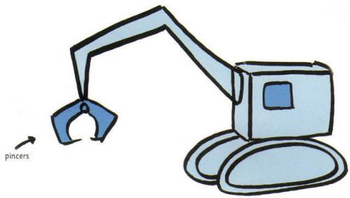 500x284 How To Draw A Digger How To Draw Drawings, Easy Drawings - Digger Drawing