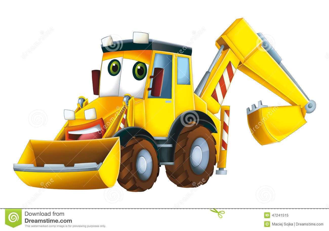 1300x916 Cartoon Excavator Royalty Free Stock Photo Business Card - Digger Drawing