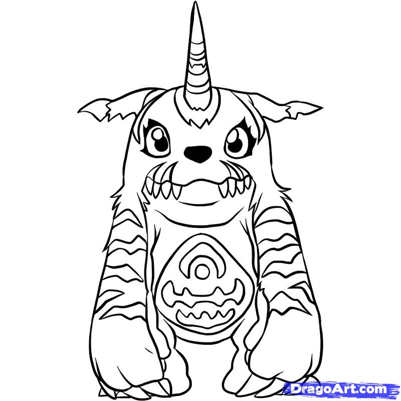 800x800 How To Draw Digimon, Step - Digimon Drawing