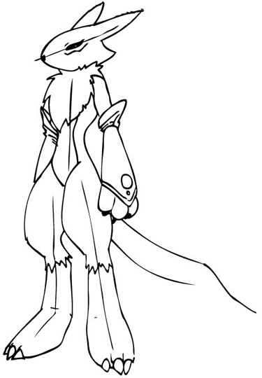 375x540 How To Draw Renamon From Digimon In Easy Steps With This Drawing - Digimon Drawing
