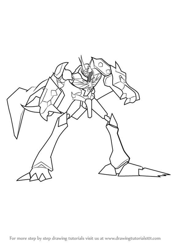 565x800 Learn How To Draw Omnimon From Digimon - Digimon Drawing
