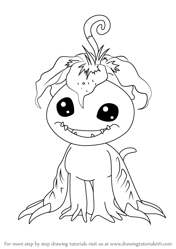 598x844 Learn How To Draw Palmon From Digimon - Digimon Drawing