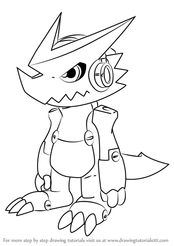 567x800 Step - Digimon Drawing