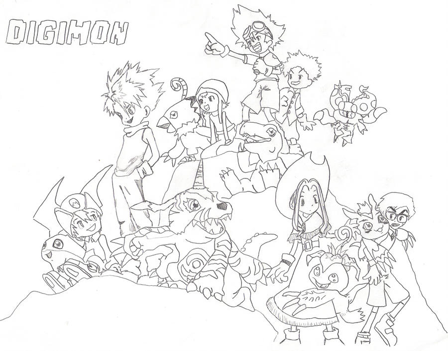 900x706 Digimon Drawing - Digimon Drawing
