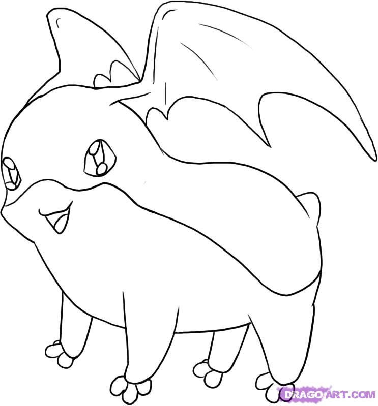 743x799 Draw Patamon From Digimon, Step - Digimon Drawing