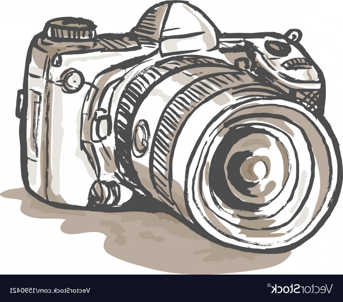1200x1057 drawing of a digital slr camera vector soidergi - Digital Camera Drawing