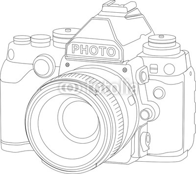 400x356 vintage digital camera line drawing vector buy photos ap - Digital Camera Drawing
