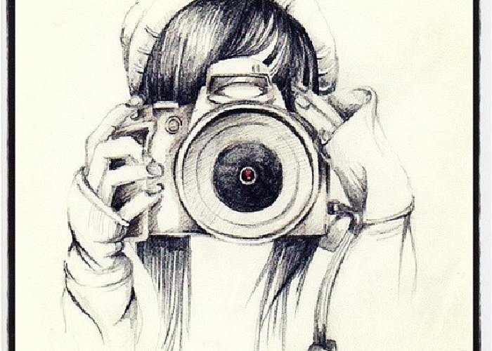 700x500 Camera Drawing - Digital Camera Drawing
