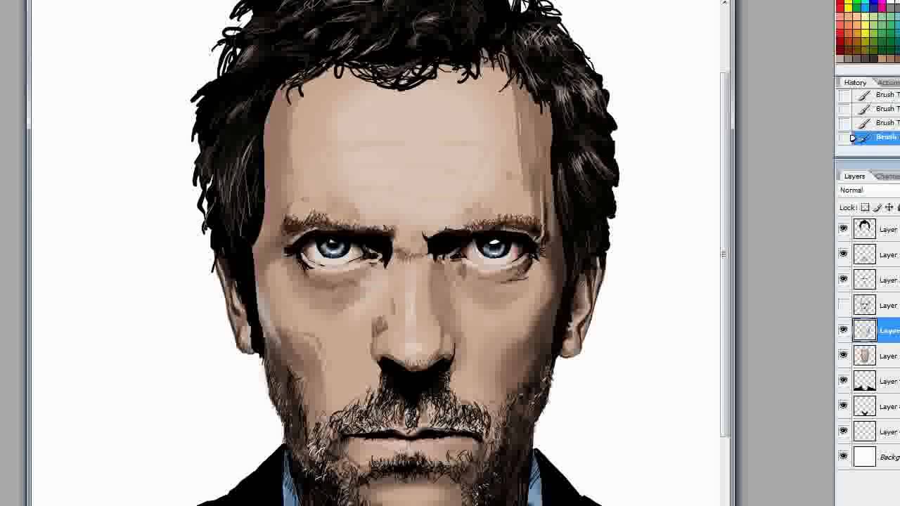 1280x720 Hugh Laurie Digital Drawingspeed Paint - Digital Drawing