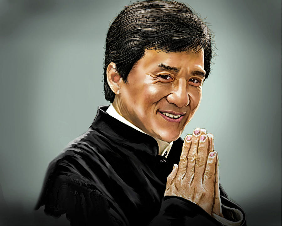 900x720 Jackie Chan Digital Drawing Painting - Digital Drawing