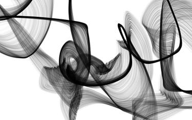 375x235 Free Flow, X X Inches, Abstract Black And White Digital - Digital Drawing Free