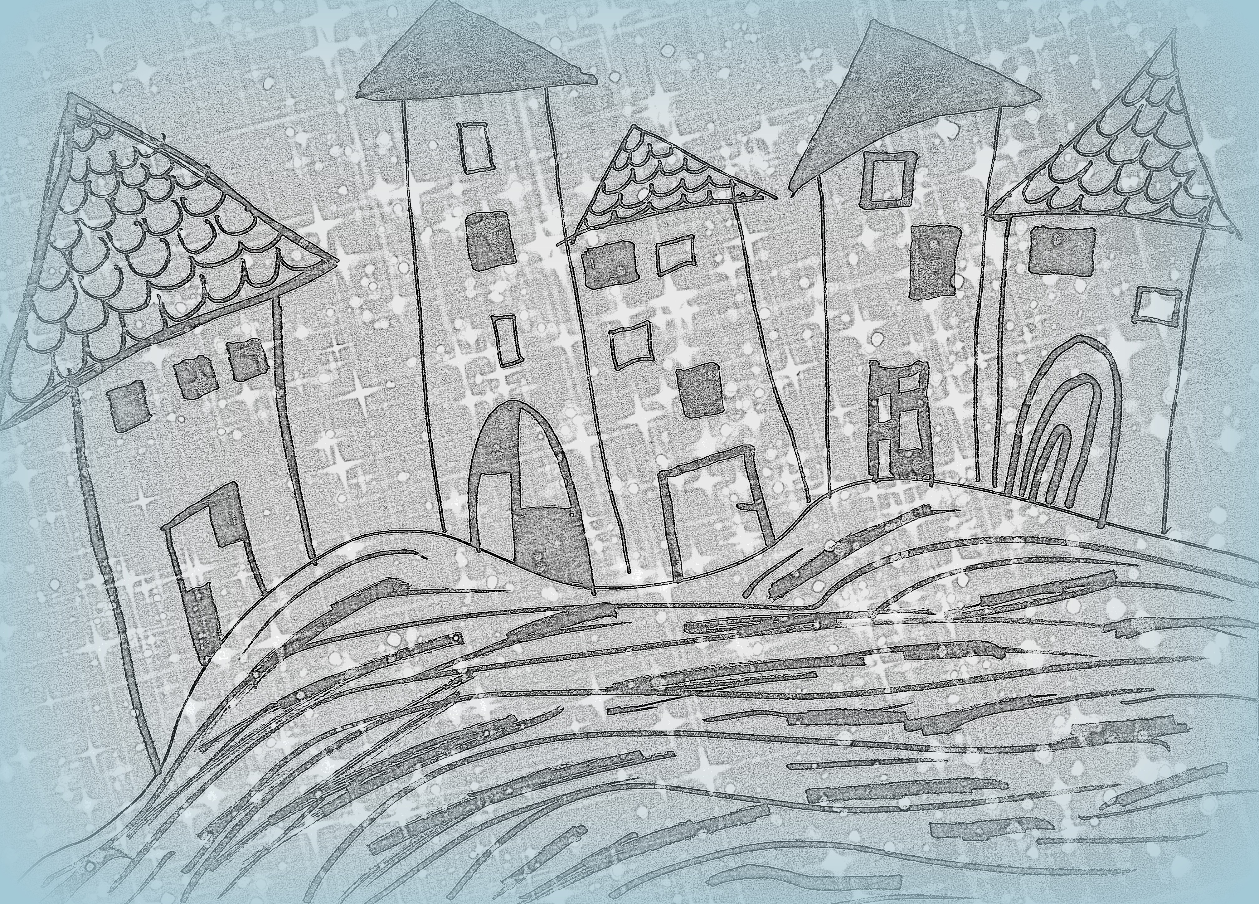 4036x2898 Free Images Building, Artwork, Sketch, Drawing, Illustration - Digital Drawing Free