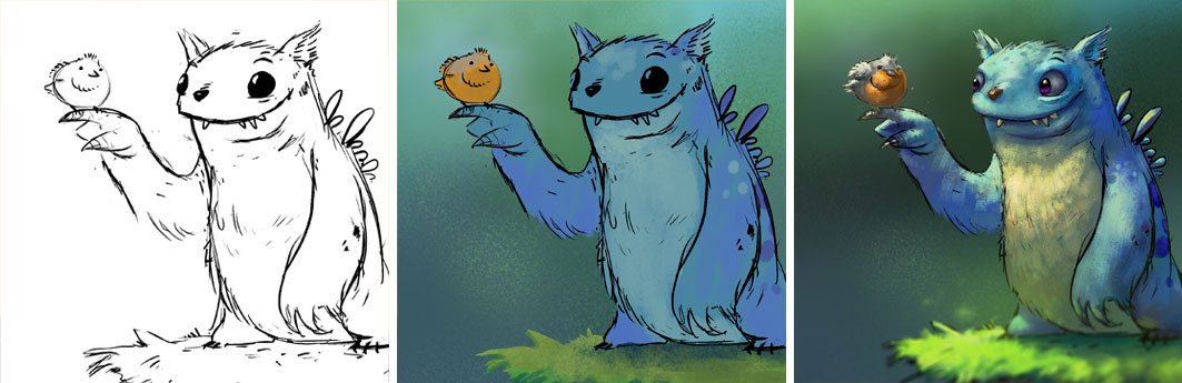 1063x345 Introduction To Digital Painting Animation Mentor - Digital Painting Drawing