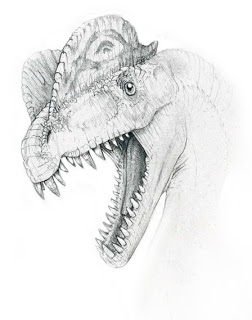 252x320 dilophosaurus portrait zombie dinosaur - Dilophosaurus Drawing