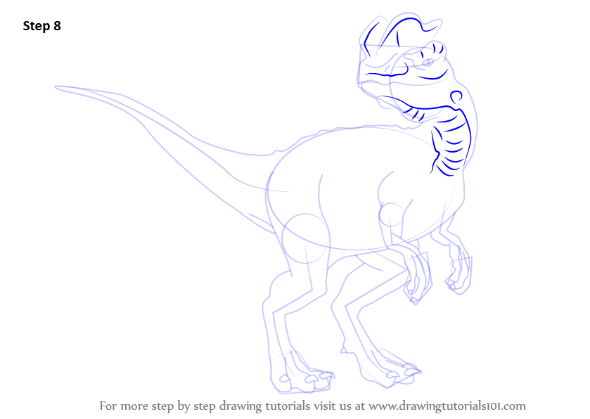 839x596 learn how to draw a dilophosaurus - Dilophosaurus Drawing