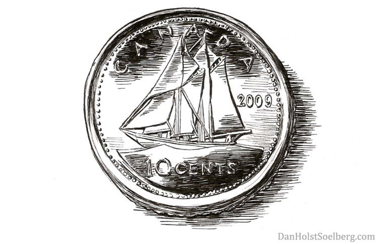 750x483 Would You Pick A Dime Off The Street Dan Holst Soelberg - Dime Drawing