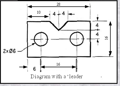 387x278 dimensioning, definitions of dimensioning - Dimension Drawing