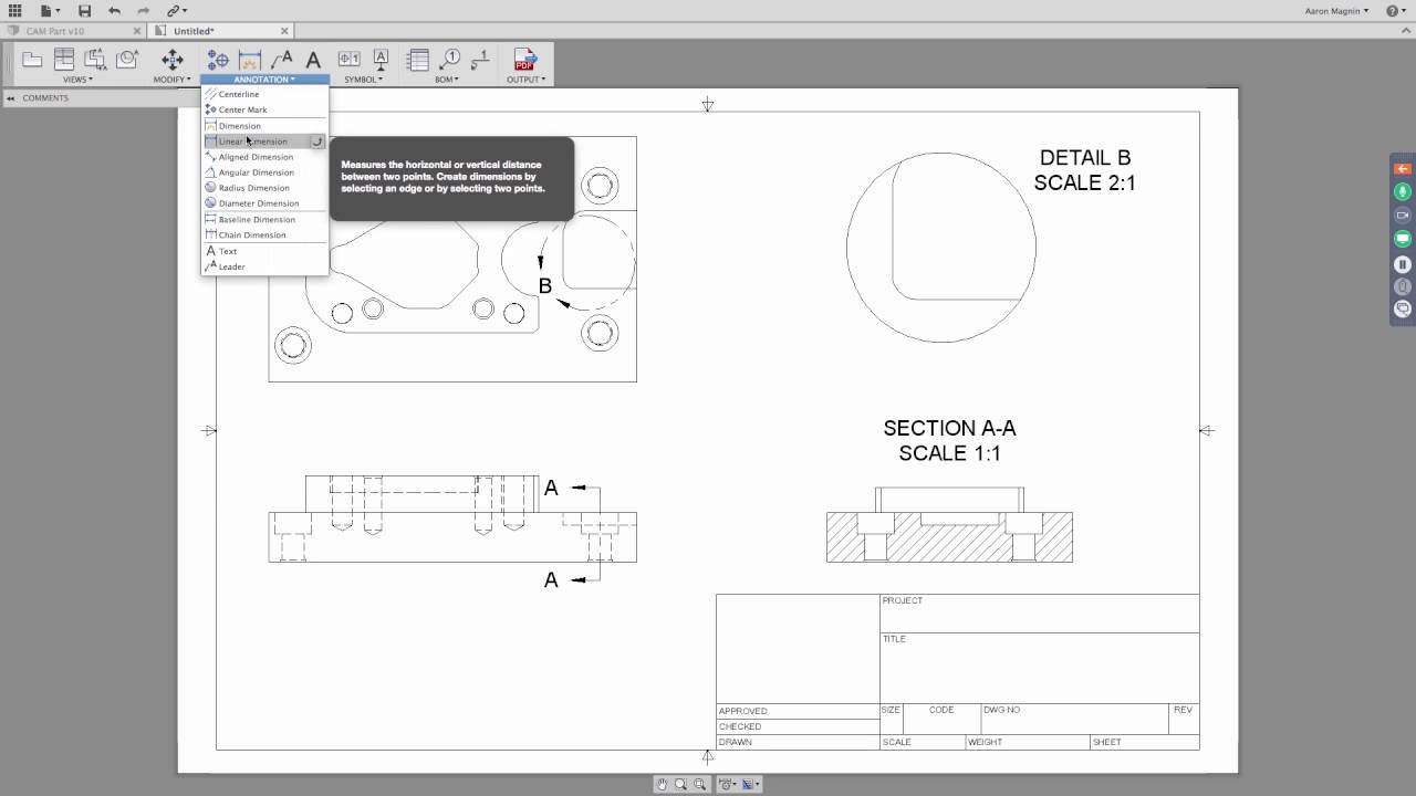 1280x720 fusion drawing - Dimension Drawing