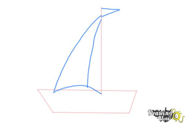 600x400 How To Draw A Simple Boat - Dinghy Drawing