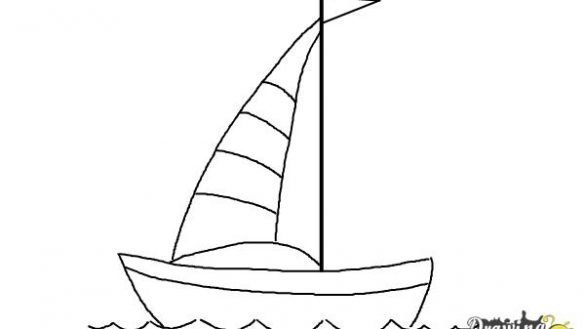 585x329 Simple Boat Drawing How To Draw A Drawingnow Sweet Sardinia - Dinghy Drawing