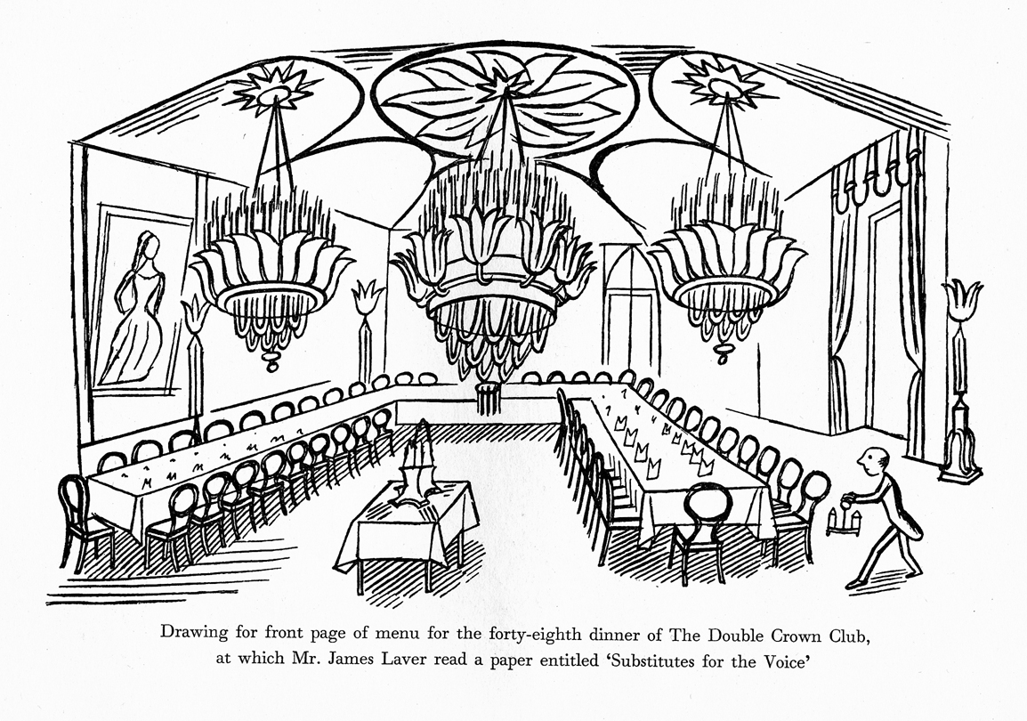 1154x810 Drawing For The Double Crown Club Of Which Peter Sampson Was - Dinner Drawing
