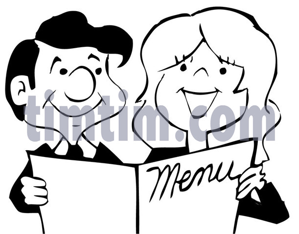 611x480 Free Drawing Of A Dinner Date Bw From The Category Dating Love - Dinner Drawing