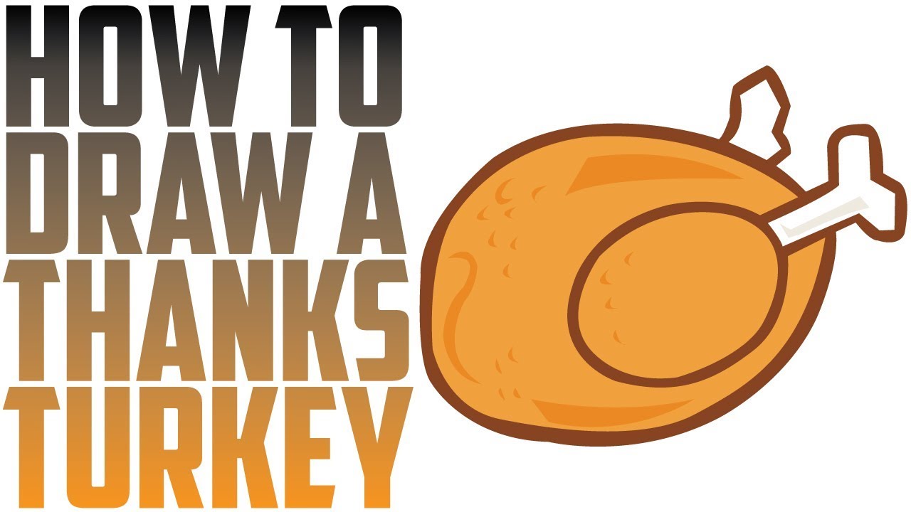 1280x720 How To Draw A Cartoon Thanksgiving Day Turkey Follow Turkey Dinner - Dinner Drawing