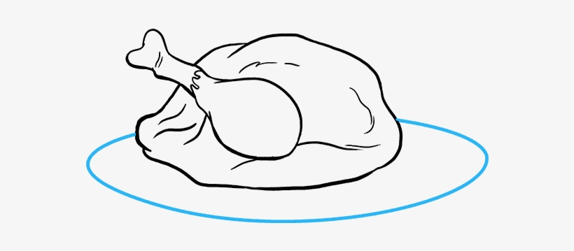 820x359 How To Draw Turkey Dinner - Dinner Drawing