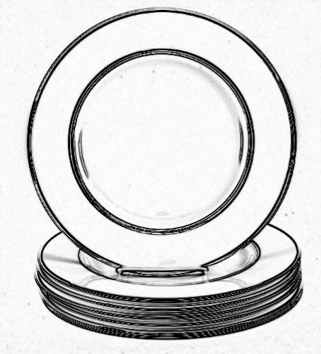 454x502 Plate Drawing For Free Download - Dinner Plate Drawing