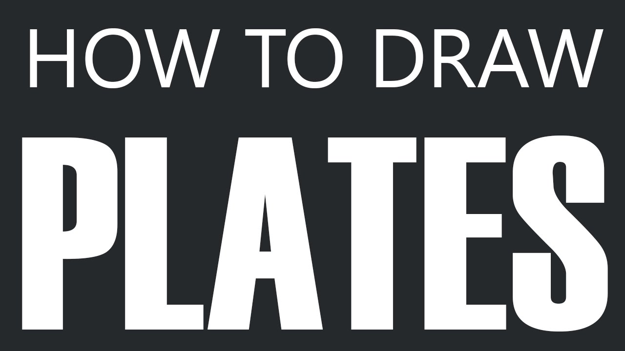 1280x720 How To Draw A Plate - Dinner Plate Drawing