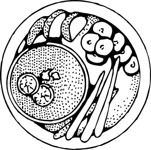 300x297 Lunch Drawing Dish Huge Freebie! Download For Powerpoint - Dinner Plate Drawing