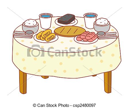 450x377 A Dinner Table With A Lot Of Food On It - Dinner Table Drawing