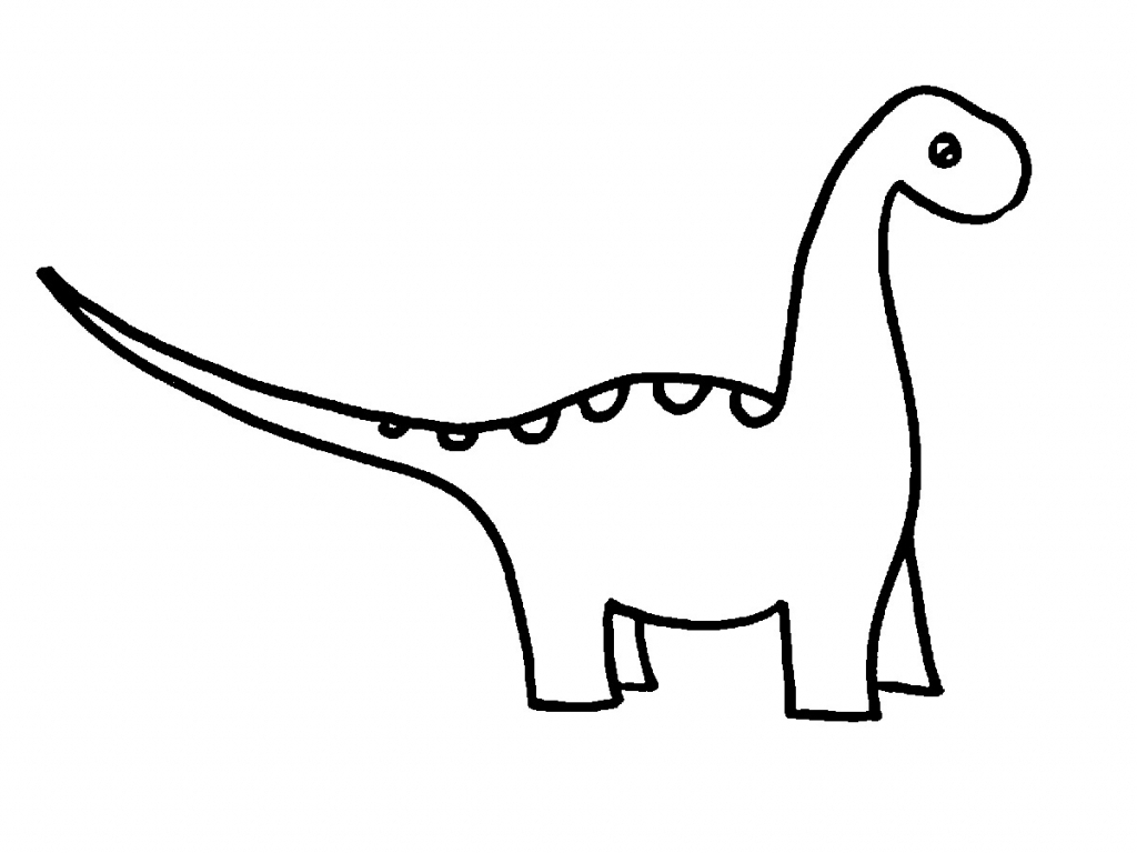 1024x768 Dino Drawing Easy For Free Download - Dinosaur Cartoon Drawing