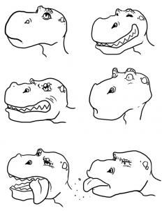 232x302 how to draw cute dinosaurs, cute dinosaurs step creativity - Dinosaur Cartoon Drawing