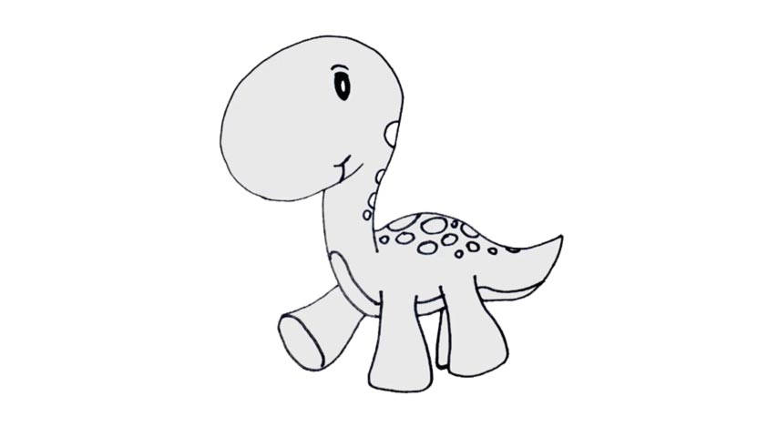 854x480 How To Draw A Baby Dinosaur - Dinosaur Drawing